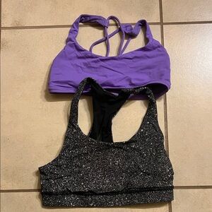 lululemon athletica Purple and black speckled Sports Bras